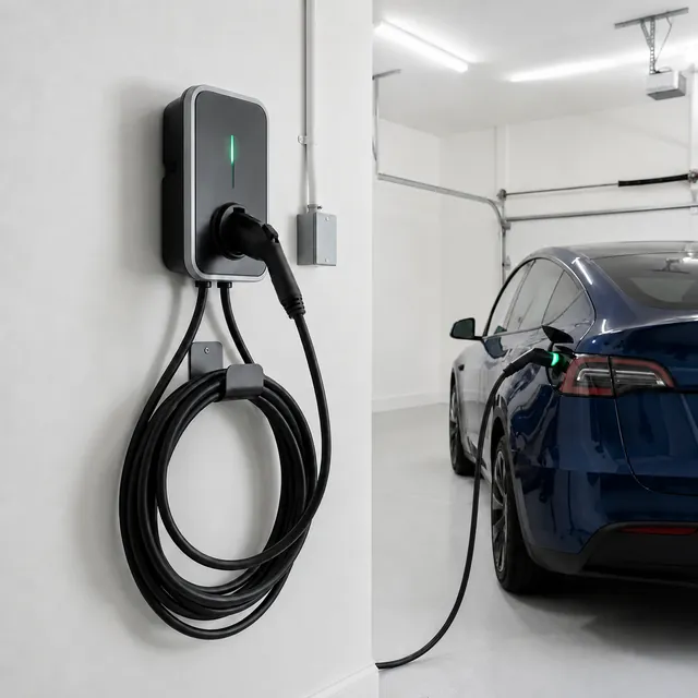 Finished EV charger installation